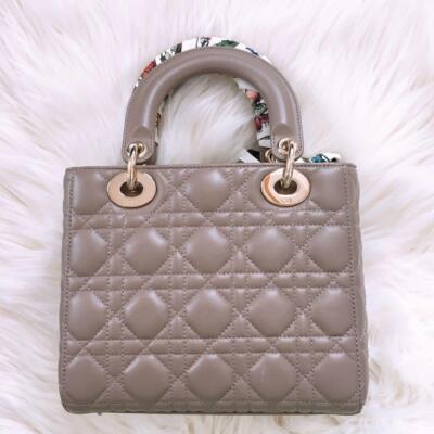 Auth Lady Dior My ABCDior Small Leather 2Way Sholder Bag Auth Lady Dior My ABCDior Small Leather 2Way Sholder Bag