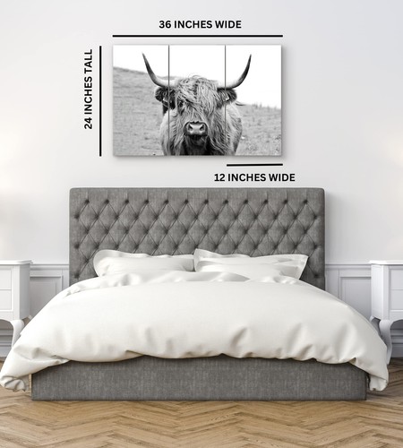 Highland Cow Wall Decor - Western Decor Wall Art - Farmhouse Artwork - Picture 3 of 9