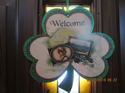 SET OF 2 ST. PATRICK WELCOME CLOVERS---10 1/2"--#SP1-2 - Picture 14 of 15