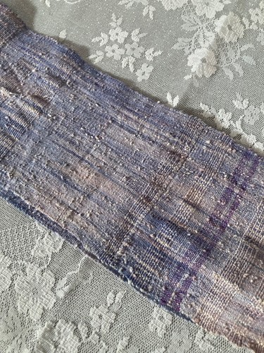 Vintage 80s Scarf 1980s Hand Loomed Pastel Fashion Wrap Fringe Boho - Picture 3 of 4