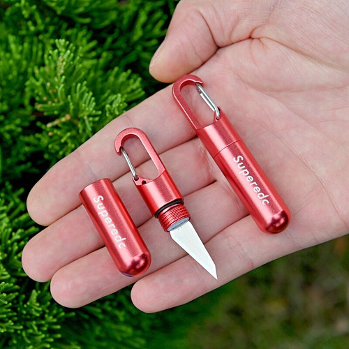 Brass EDC Mini Knife Key Ring Pendant Outdoor Portable Paper Cutting Keychain - Picture 8 of 15