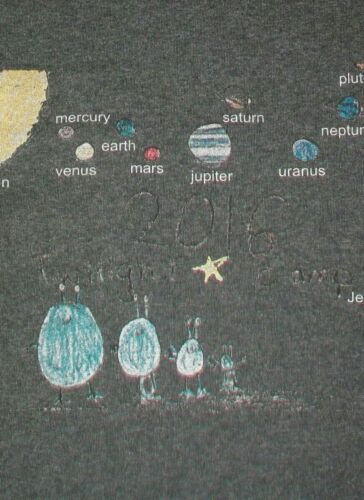 Earth Planet Galaxy Universe Star Space gray t shirt M 50/50 camp outdoor