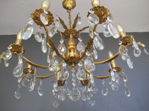 Antique Big Bohemia Empire 8 arms Crystal Chandelier, 1950s - Picture 3 of 13