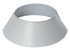 White Sparkling Glitter Christmas Tree Collar Ring 14" DIA Metal Skirt NEW W Tag