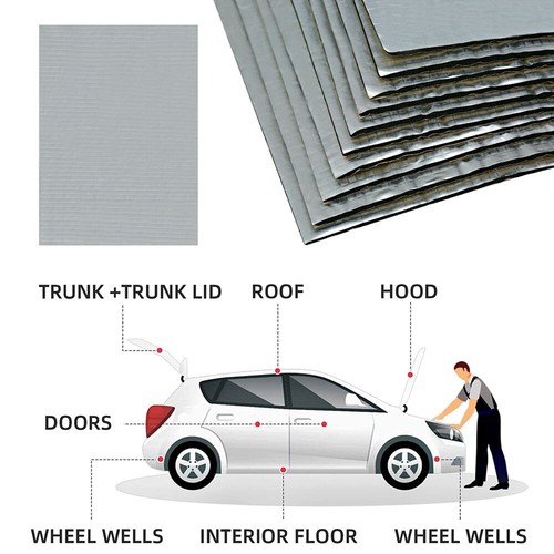 10Pcs Sound Deadener Heat Insulation Mat Car Sound Proofing Deadening Insulation - Picture 9 of 16