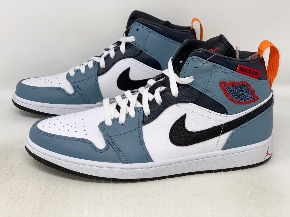Air Jordan 1 Mid Fearless Facetasm Blue Sneaker, Size 18 Air Jordan 1 Mid Fearless Facetasm Blue Sneaker, Size 18