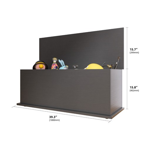 Modern Lift-Top Storage Chest Trunk Wood Bench Toy Box Organizer for Entryway - Picture 11 of 30