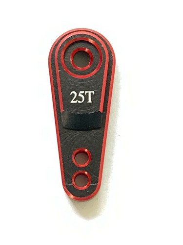 Servo Horn Arm - High Quality Universal fit 25 Teeth, Aluminium 1/10 &1/8 RED - Picture 2 of 4