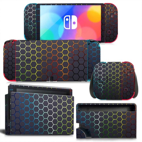 For Nintendo Switch OLED Sticker Console Joy-Con Dock Skin Case Protector Film - Picture 22 of 22