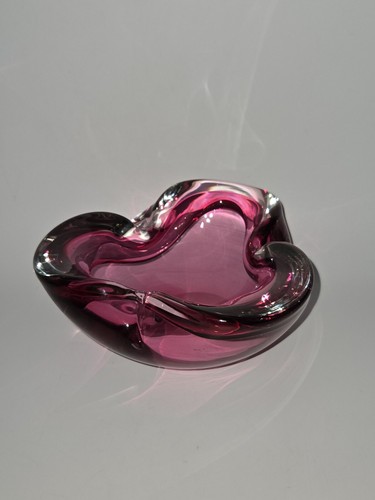 Alfredo Barbini 1960s Murano Handblown Cranberry Sommerso Glass Ashtray/Trinket - Picture 6 of 22
