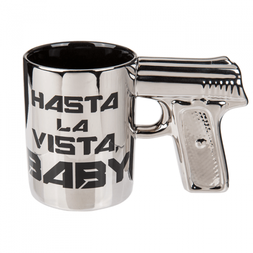 Taza plateada, Hasta la vista Baby aprox. 16 x 10 cm - Imagen 2 de 2