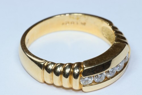 Ladies' Art Carved .50 TCW Diamond Band VVS2 E - Picture 6 of 10
