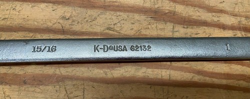 KD Tools 62132 Satin 15/16" x 1" Double Box End Wrench 12 Point USA - Picture 5 of 5