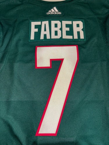 Authentic Minnesota Wild Adidas Brock Faber Hockey Trikot Herren 44 grün NEU - Bild 6 von 7