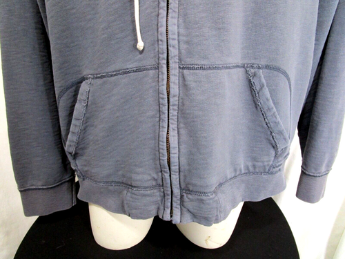 J. Felpa con cappuccio girocollo full zip grigio cotone manica lunga uomo XL - Foto 4 di 10