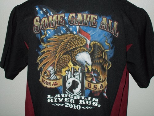 Biker Rockabilly Laughlin River Run 2010 Some Gave All POW USA Shirt Männer M - Bild 3 von 6