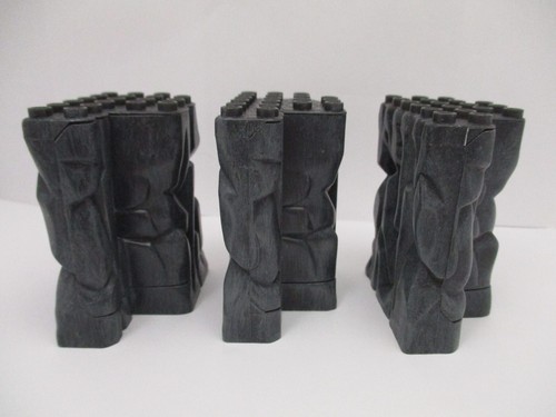 Mega Bloks Dragons Krystal Wars Replacement Small Charcoal Gray Stone Wall x 3 - Picture 7 of 8