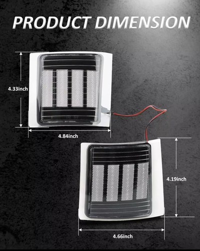 Side Marker Lights Front Corner Light Assembly Compatible with Chevy Silverado G - Picture 5 of 5