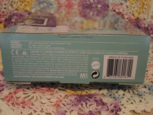 Barbie Billie Jean King Inspiring Women Series Doll - New! - Picture 2 of 4
