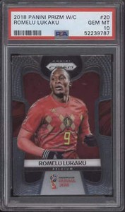 Romelu Lukaku 2018 Panini Prizm World Cup #20 PSA 10