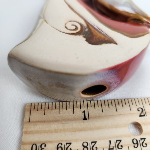 Vintage 1970's Stoneware Victorian Red Angel of Hope Ornament Pottery - Imagen 5 de 9