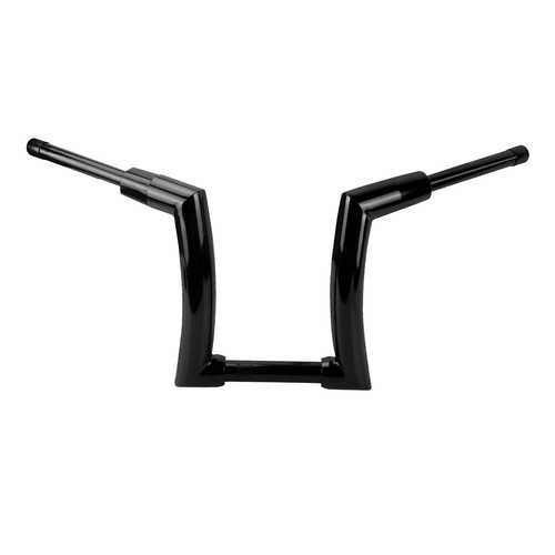 Black 12'' Rise Ape Hanger Bar 2" Handlebar 1.25" Clamp For Harley Fat Boy Dyna - Picture 12 of 17