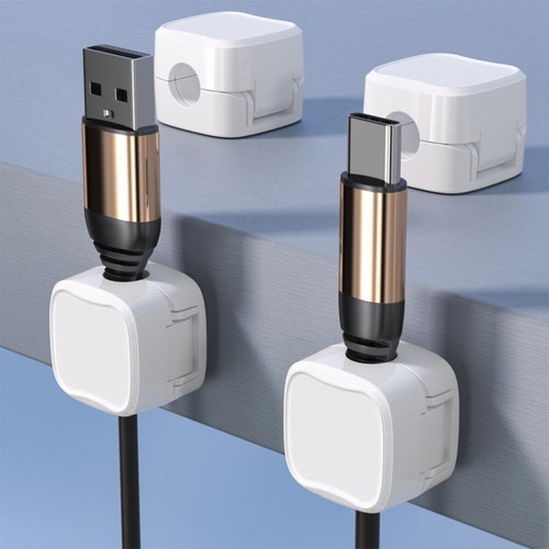6Er-Pack Magnetische Kabelklemmen Und Kabelhalter Kabelmanagement Unter Dem > - Afbeelding 8 van 21