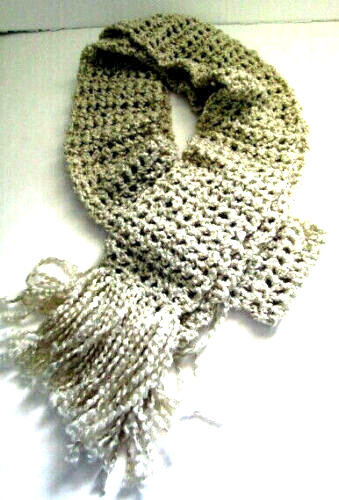 Brown &Black Scarf 79x7 Long & Wide Chunky Handmade Crochet Knit Unisex Gift - Picture 2 of 9