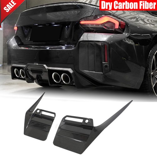 For BMW M2 G87 2022+ Dry Carbon Rear Bumper Canards Side Vent C Blade Trim Cover - Picture 1 of 12
