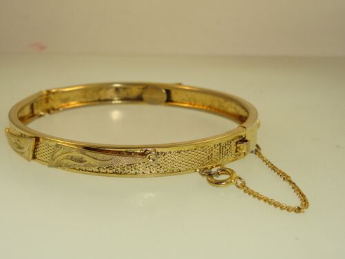 BELLISSIMO BRACCIALE VINTAGE EPOCA ANNI 40 FREIRICH TONO ORO CON CERNIERA! - Foto 3 di 9