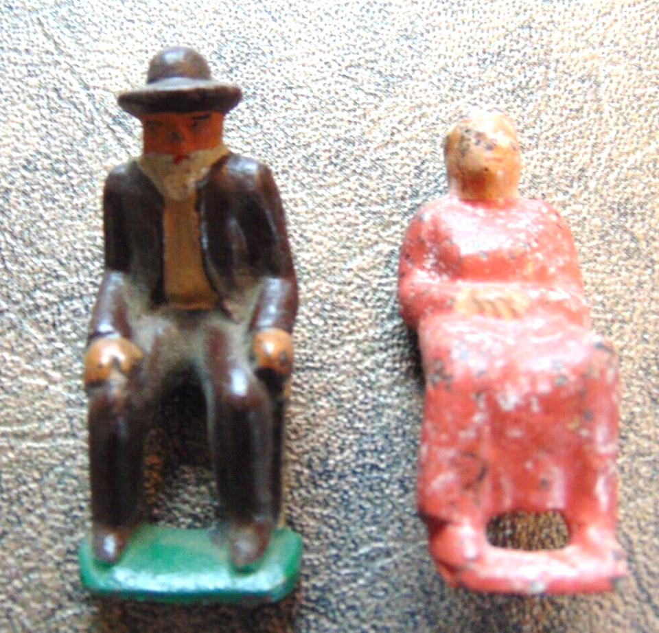 Vintage Lead Figures,Old Manand Woman on Bench eBay