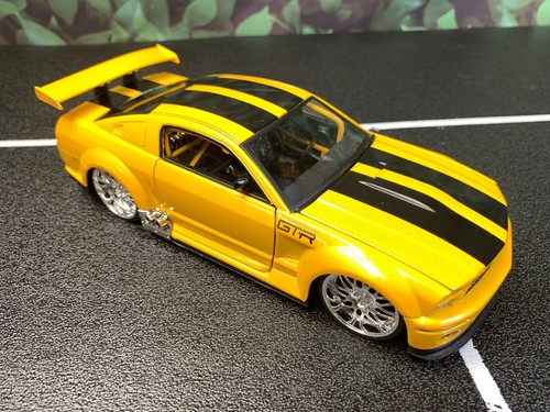 1:24 Diecast Car JADA FORD MUSTANG GT-R CONCEPT DUB CITY Yellow No Box - Picture 4 of 21