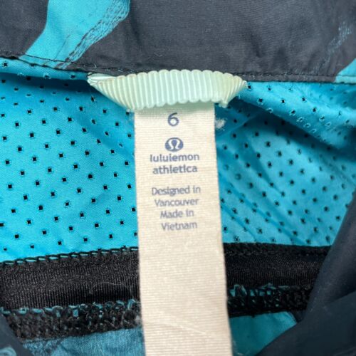 Lululemon Back Pack It Up Jacket Peacock Blue Windbreaker Spotted Womens Size 6 - Picture 4 of 6