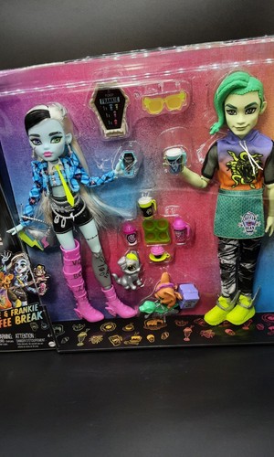 Monster High Deuce Gorgon & Frankie Stein Coffee Break Set G3 Reboot *IN HAND* - Picture 7 of 7