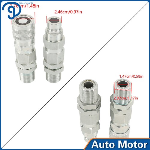 For John Deere 50G 60D 328D 332 333D Hyd.Quick-Connect Coupler KV13884 AT312877 - Picture 2 of 10