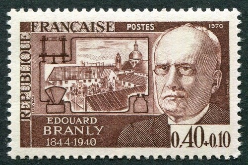 FRANCIA 1970 40c+10c SG1860 nuovo di zecca nuovo di zecca fg Fondo Croce Rossa Edouard Branly ##W44