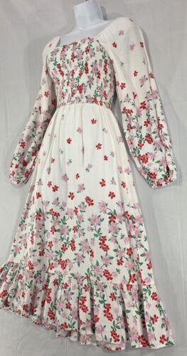Vestido midi Draper James para mujer ajustado en capas casa lechera Bloomcore talla S - Imagen 5 de 16