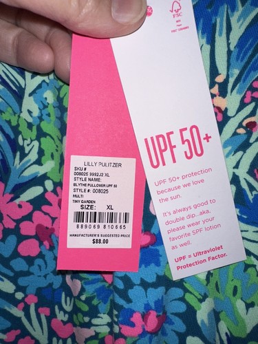 NWT Lilly Pulitzer Blythe Pullover Multi Tiny Garden Luxletic Sweatshrt Size XL - Picture 3 of 6