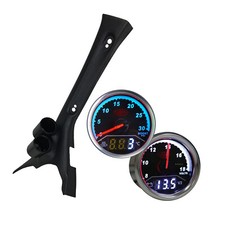 Navara D40 2006-15 Pillar Pod W 2in1 Diesel Boost Ext Temp Dual Volts Gauge