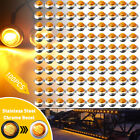 100Pcs Side Marker Truck Trailer Lights Mini 3 LED Bullet Light Round 3/4" EOA