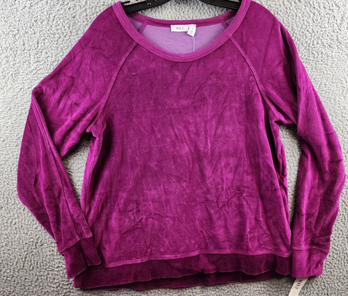 Wilt Velour Raglan Sweatshirt Women's M Magnolia Crew Neck Long Sleeve Pullover - Bild 2 von 14