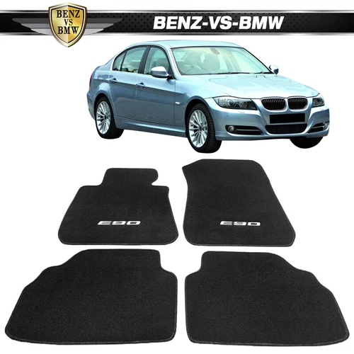 06-11 E90 Logo 3 Series Interior Car Floor Mats Carpets 4PCS Set FOR: (BMW)