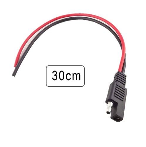 1x 30cm SAE Przewód wtykowy akumulatora słonecznego Samochód Zrób to sam Przewód wtykowy 12V (2x0,75mm2) - Zdjęcie 4 z 12