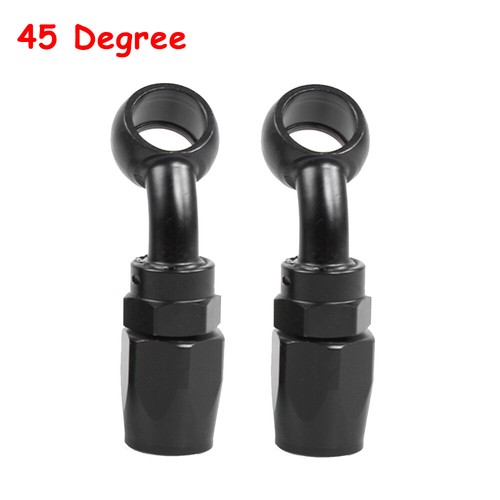 2Pcs AN6-6AN Hose End Swivel Fitting Adapter to Banjo 12MM/14MM Diameter Black - Picture 16 of 16