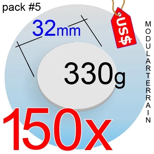 150x 2mm Clear Acrylic 32mm Round Base Warhammer 40K Age Of Sigmar AOS Infinity