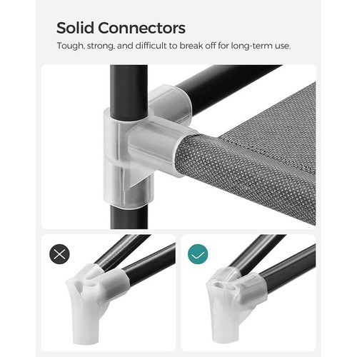 Portable Closet Organizer Clothes Rack W/ Shelves Side Pockets Easy Assembly New - Picture 5 of 10