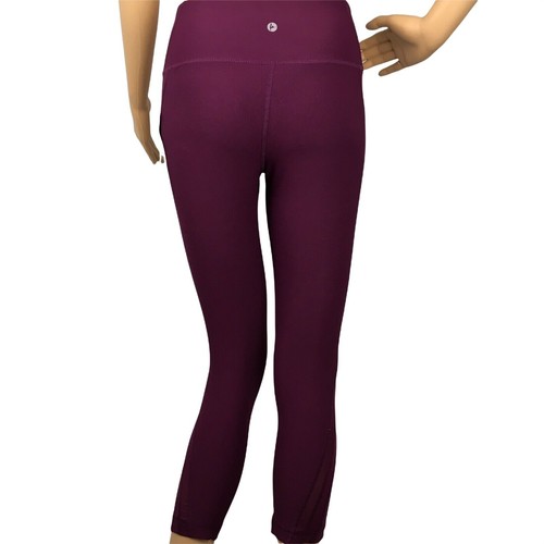 90 Degree by Reflex Women's Cherry Wine Leggings HR Performance Capris Yoga XS - Picture 8 of 9