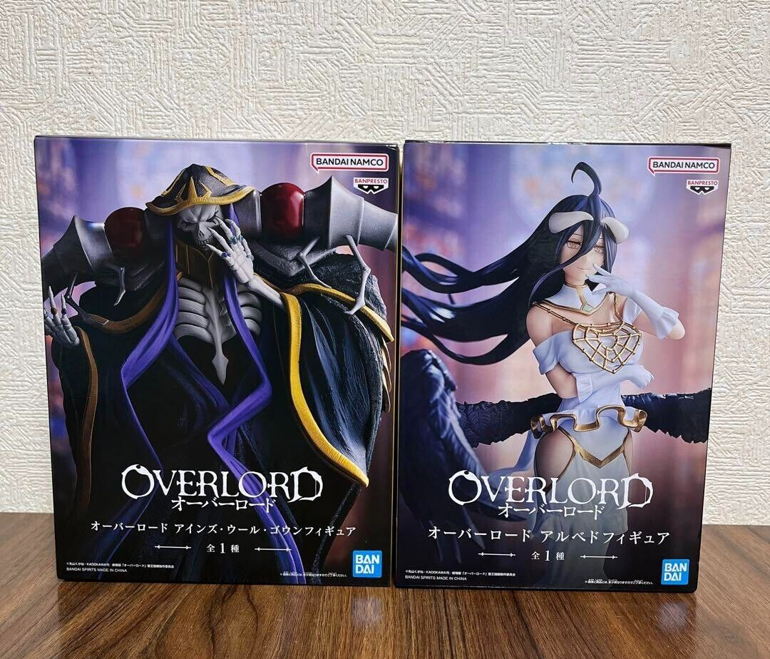 OVERLORD フィギュア セット 未開封 Overlord Albedo & Ainz Ooal Gown Figure Set of 2 BANPRESTO