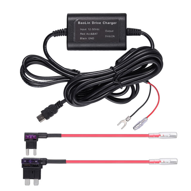 Universal Car Dash Cam Fuse Hard Wire Kit 3.2m Camera DVR 12-24V To 5V Mini USB Universal Car Dash Cam Fuse Hard Wire Kit 3.2m Camera DVR 12-24V To 5V Mini USB