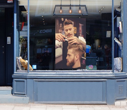 3D Man Hair Cut I1217 Barber Shop Window Stickers Vinyl Wallpaper Wall Murals Ho - Picture 2 of 11